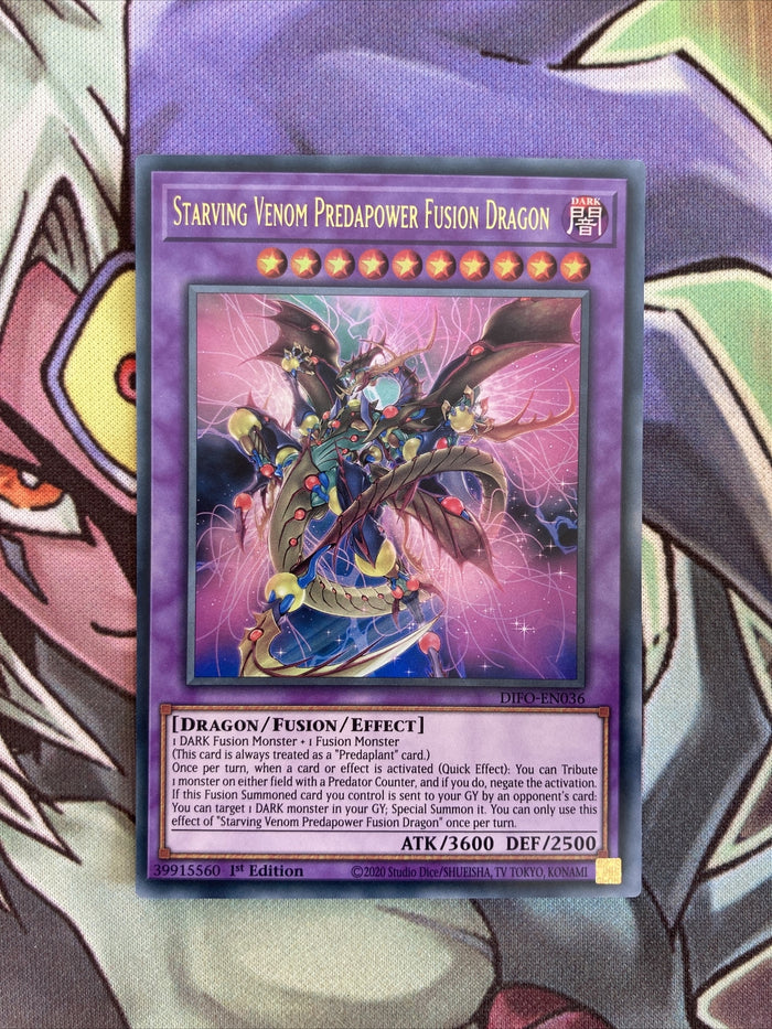 DIFO-EN036 Starving Venom Predapower Fusion Dragon 1st Edition NM Yugioh Card
