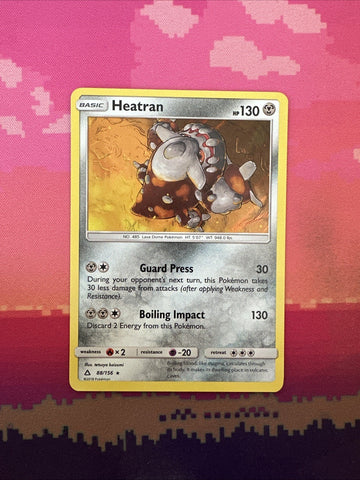 Pokemon Card Heatran Ultra Prism Holo Rare 88/156 Near Mint