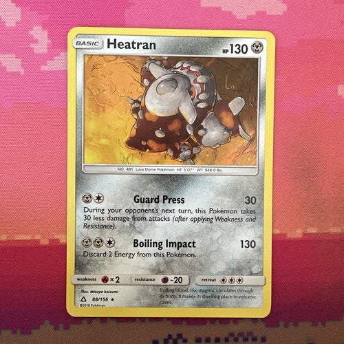 Pokemon Card Heatran Ultra Prism Holo Rare 88/156 Near Mint