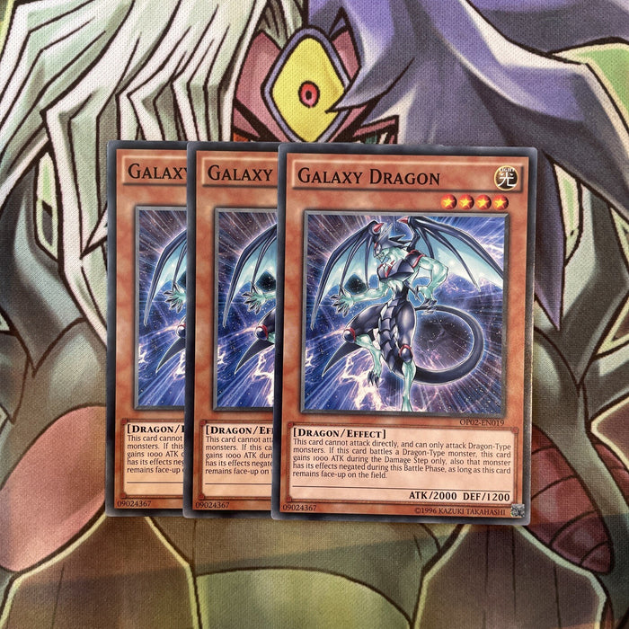 OP02-EN019 Galaxy Dragon Common x3 Excellent Condition Yugioh