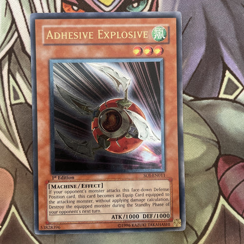 SOI-EN011 Adhesive Explosive Ultimate Rare 1st Edition NM Yugioh