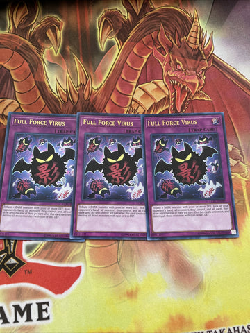 LCKC-EN049 x3 FULL FORCE VIRUS YUGIOH CARDS