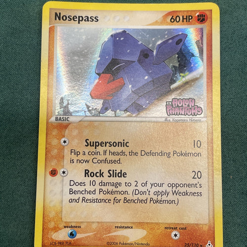 Pokemon Card Nosepass EX Holon Phantoms Reverse Holo Rare STAMPED 25/100 LP