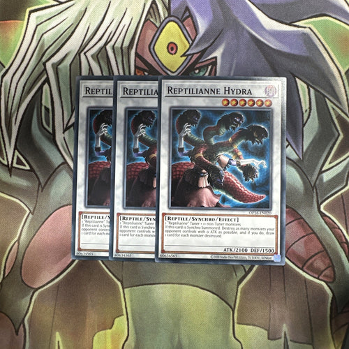 OP16-EN020 x3 Reptilianne Hydra Common Excellent Condition Yugioh