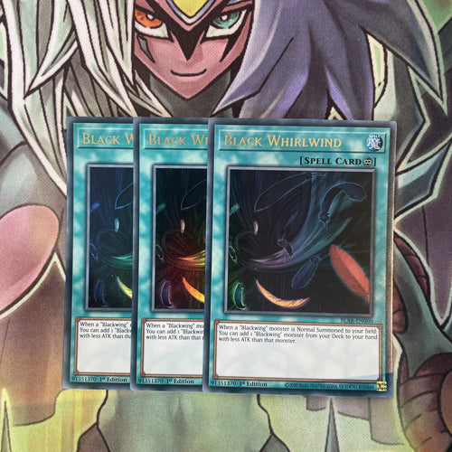 BLAR-EN060 x3 Black Whirlwind Ultra Rare Excellent Condition Yugioh