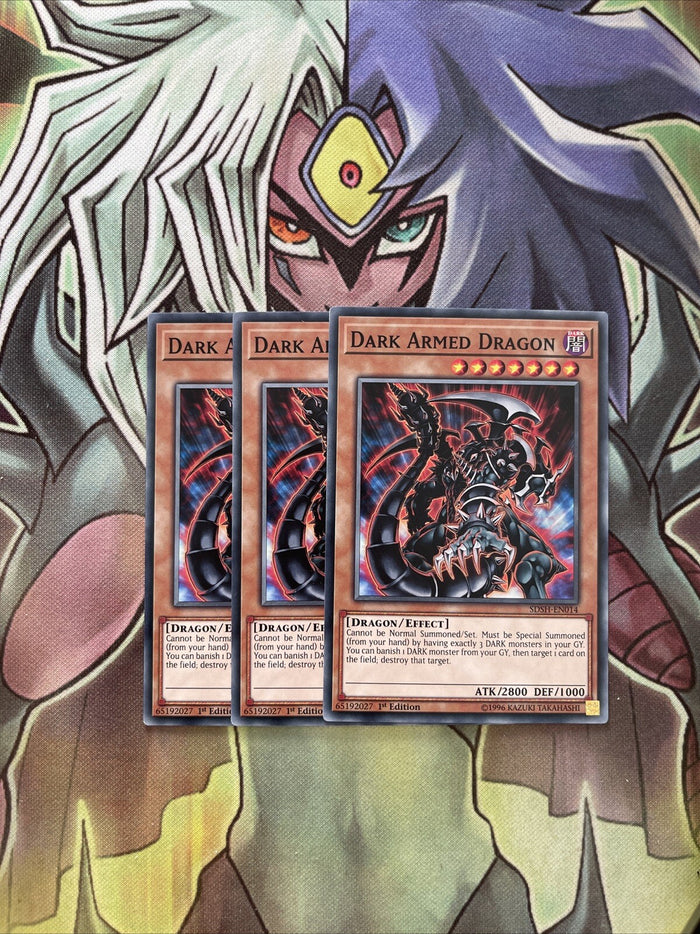SDSH-EN014 x3 Dark Armed Dragon Common Excellent Condition Yugioh