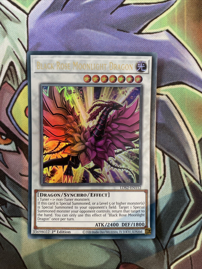 LDS2-EN112 Black Rose Moonlight Dragon Ultra Rare 1st Edition NM Yugioh Card