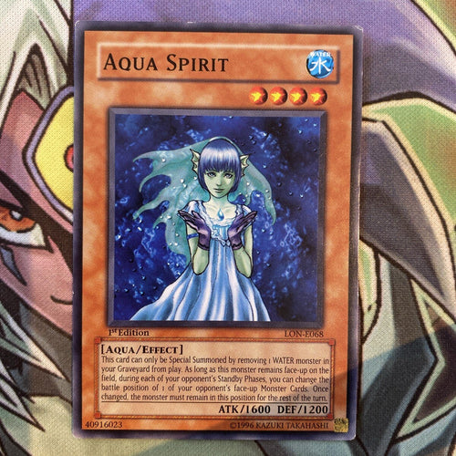LON-E068 Aqua Spirit Common 1st Edition NM Yugioh Card