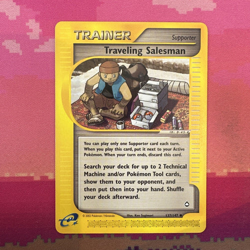 Pokemon Card Traveling Salesman Aquapolis Uncommon 137/147 Near Mint