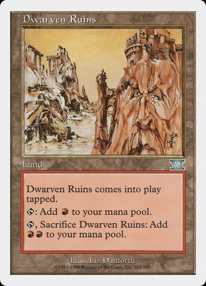 Dwarven Ruins - Sixth Edition Uncommon Excellent Magic MTG