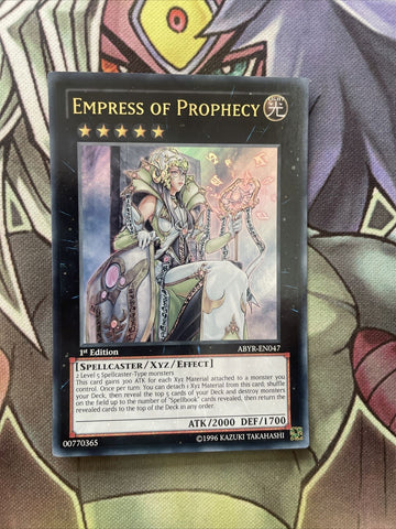 ABYR-EN047 Empress Of Prophecy Ultra Rare 1st Edition NM Yugioh Card