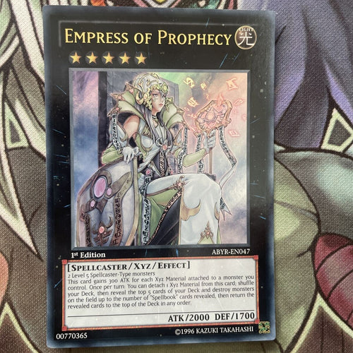 ABYR-EN047 Empress Of Prophecy Ultra Rare 1st Edition NM Yugioh Card