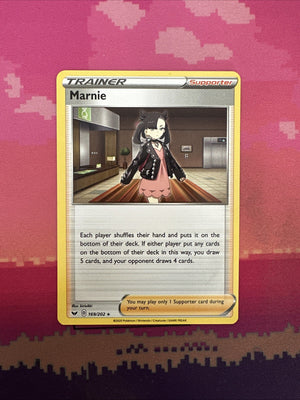Pokemon Card Marnie Sword & Shield Rare 169/202 Near Mint