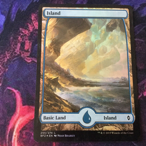 Island Foil - Battle For Zendikar Full Art Excellent Magic MTG