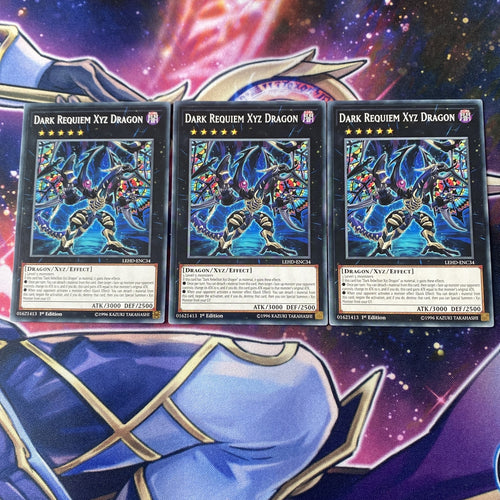 LEHD-ENC34 x3 Dark Requiem Xyz Dragon Yugioh Playset