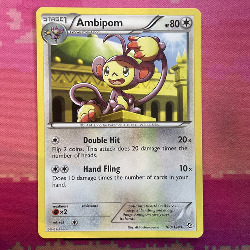 Pokemon Card Ambipom Dragons Exalted Rare 100/124 Near Mint