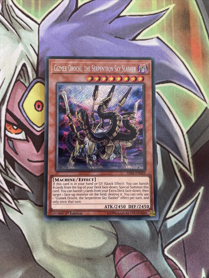 RIRA-EN029 Gizmek Orochi, The Serpentron Sky Slasher 1st Edition NM Yugioh Card