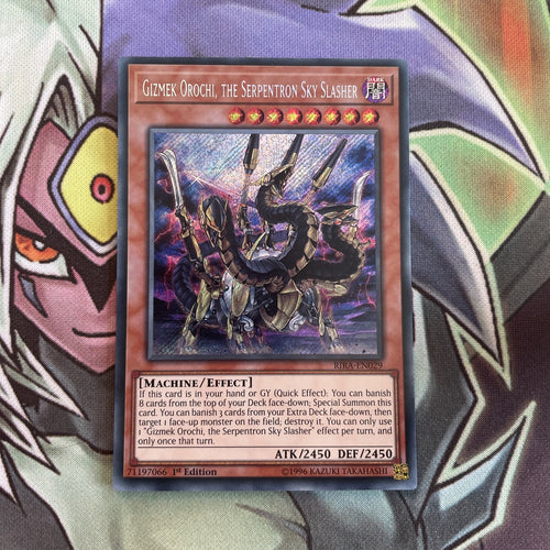 RIRA-EN029 Gizmek Orochi, The Serpentron Sky Slasher 1st Edition NM Yugioh Card