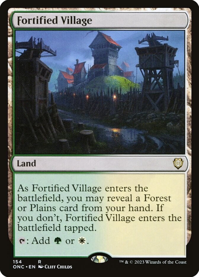Fortified Village - Phyrexia: All Will Be One Commander Excellent Magic MTG
