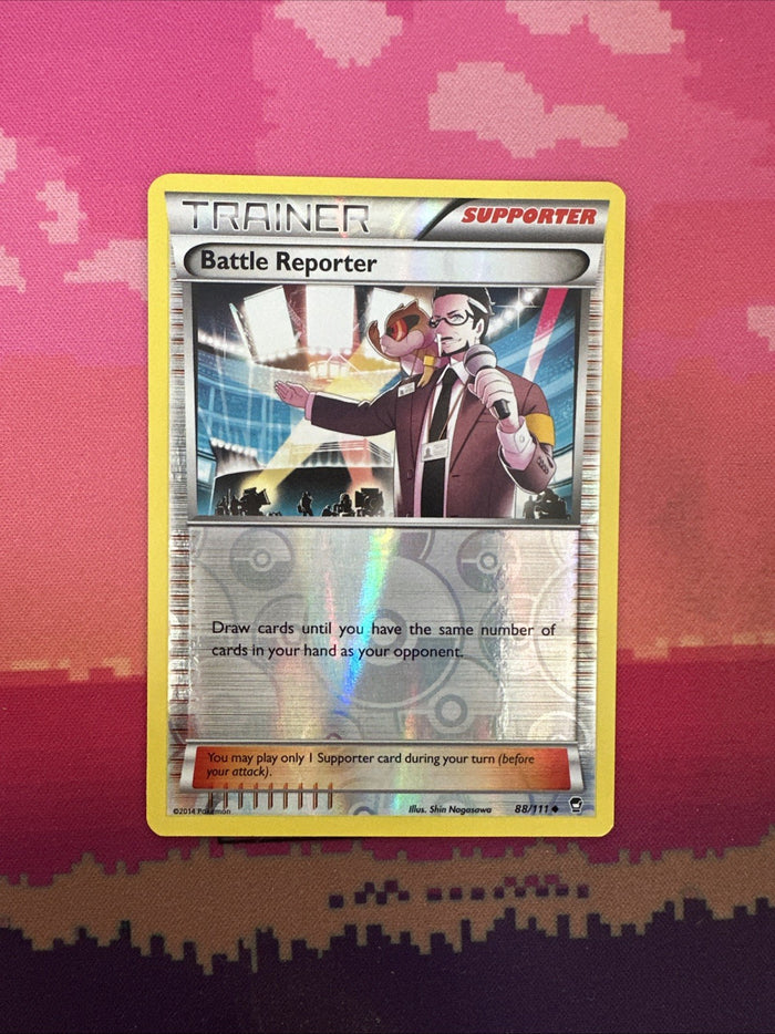 Pokemon Card Battle Reporter Furious Fists Reverse Holo 88/111 Near Mint