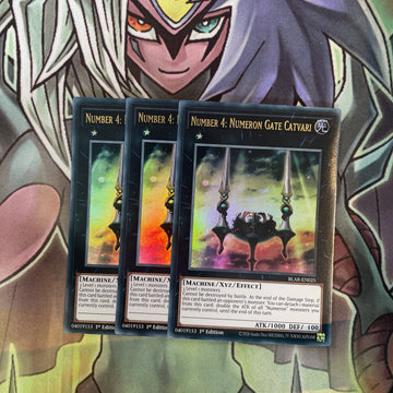 BLAR-EN025 x3 Number 4: Numeron Gate Catvari Ultra Excellent Condition Yugioh