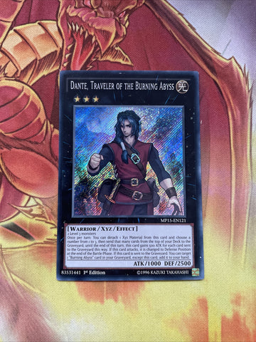 MP15-EN121 Dante Traveler Of The Burning Abyss Secret Rare 1ST Edition NM Yugioh