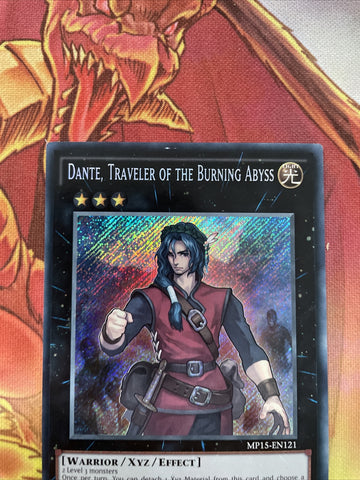MP15-EN121 Dante Traveler Of The Burning Abyss Secret Rare 1ST Edition NM Yugioh (back)