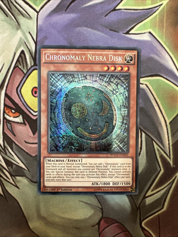 WSUP-EN001 Chronomaly Nebra Disk Secret Rare 1st Edition NM Yugioh Card