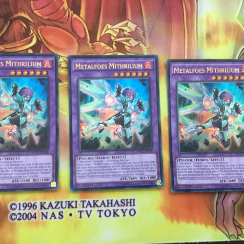 MP17-EN148 3 x YuGiOh - METALFOES MITHRILIUM - ULTRA RARE  1st Edition NEW