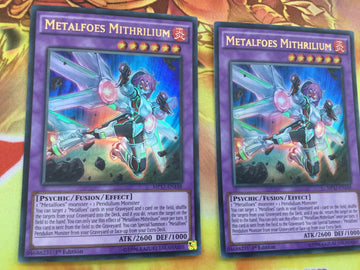 MP17-EN148 3 x YuGiOh - METALFOES MITHRILIUM - ULTRA RARE  1st Edition NEW (back)