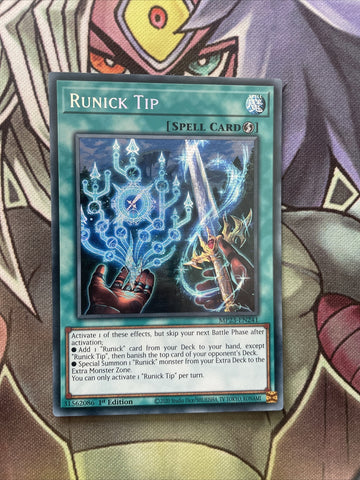 MP23-EN241 Runick Tip Secret Rare 1st Edition NM Yugioh Card