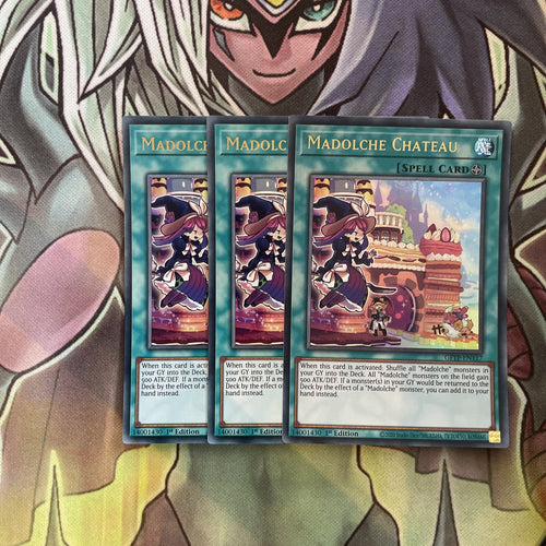 GFTP-EN117 x3 Madolche Chateau Ultra Rare Excellent Condition Yugioh