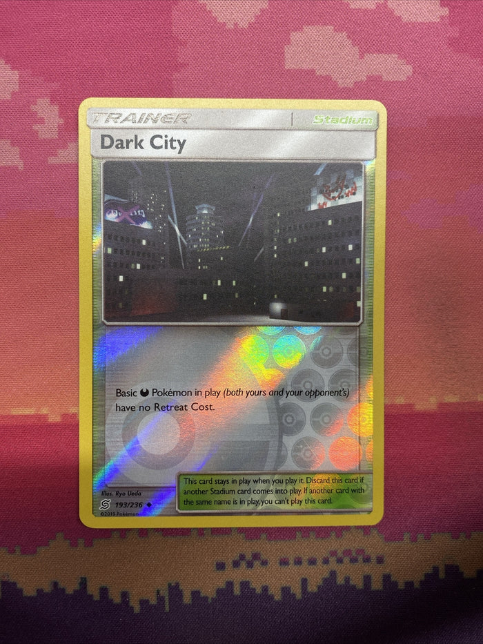 Pokemon Card Dark City Unified Minds Reverse Holo 193/236 Near Mint