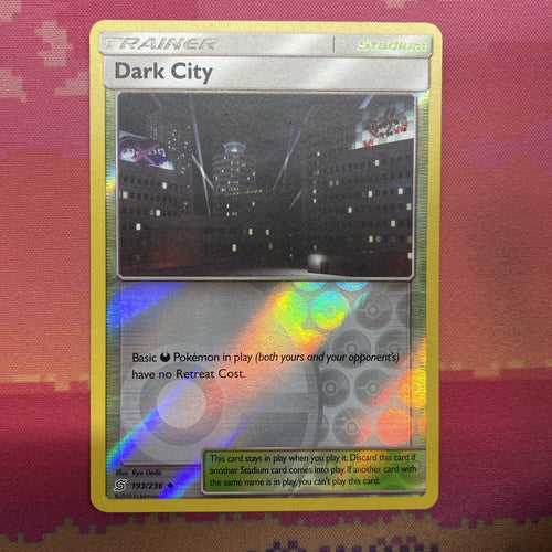 Pokemon Card Dark City Unified Minds Reverse Holo 193/236 Near Mint