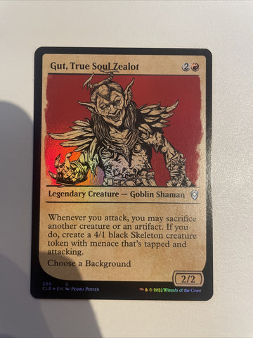 Gut, True Soul Zealot SHOWCASE FOIL - Battle for Baldur's Gate Excellent MTG