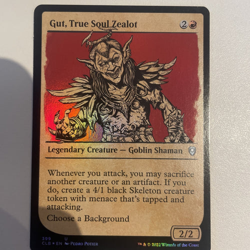 Gut, True Soul Zealot SHOWCASE FOIL - Battle for Baldur's Gate Excellent MTG