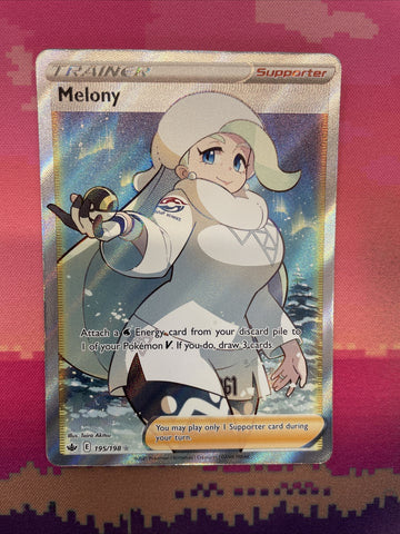 Pokemon Card Melony 195/198 Ultra Rare Chilling Reign Near Mint