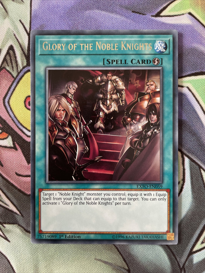 EXFO-EN059 Glory Of The Noble Knights Rare 1st Edition Yugioh Card Near Mint Con