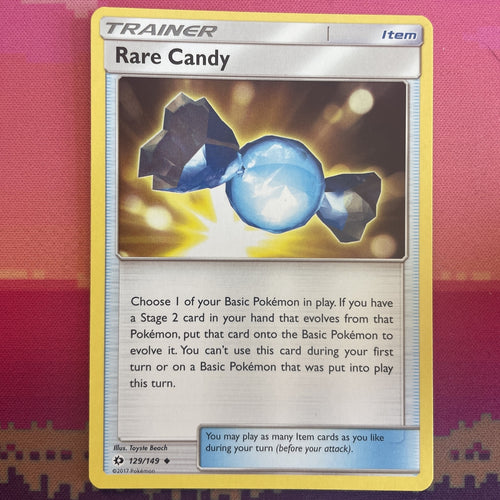 Pokemon Card Rare Candy Sun & Moon Uncommon 129/149 NM