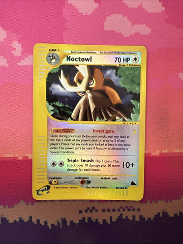 Pokemon Card Noctowl Skyridge Reverse Holo Uncommon 40/144 Near Mint