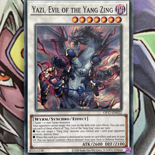 OP17-EN022 Yazi, Evil Of The Yang Zing Common UNL Edition Near Mint Yugioh