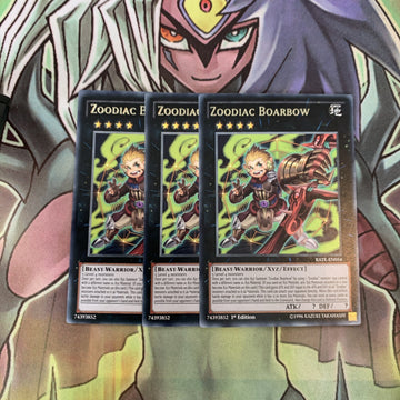RATE-EN054 x3 Zoodiac Boarbow Rare Excellent Condition Yugioh