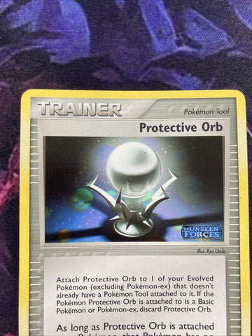 Protective Orb - 90/115 | Reverse | EX Unseen Forces | Very Good Pokemon (back)