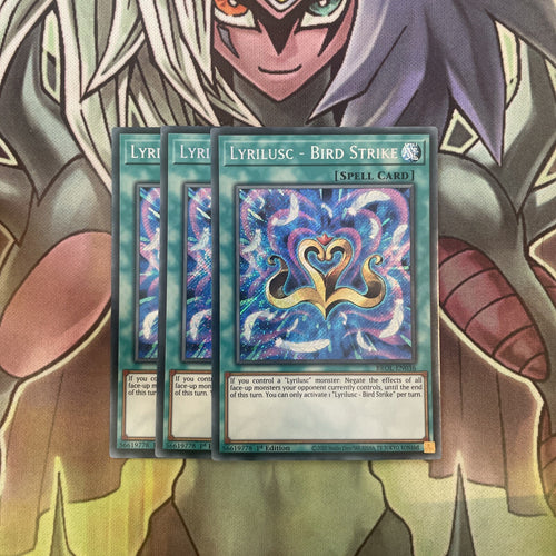 BROL-EN036 x3 Lyrilusc - Bird Strike Secret Rare Excellent Condition Yugioh