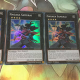 WSUP-EN027 Yugioh 3x Super Rare Gagaga Samurai 1st Edition (Mixed)