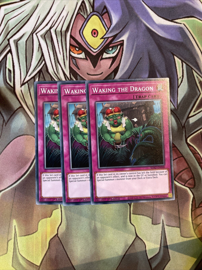 SDAZ-EN040 x3 Waking the Dragon Common Excellent Condition Yugioh