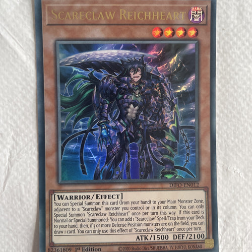 DIFO-EN012 Yugioh! TCG Scareclaw Reichheart Dimension Force 1st Edition Ultra