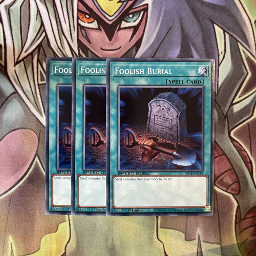 SBCB-EN139 x3 Foolish Burial Common Excellent Condition Yugioh