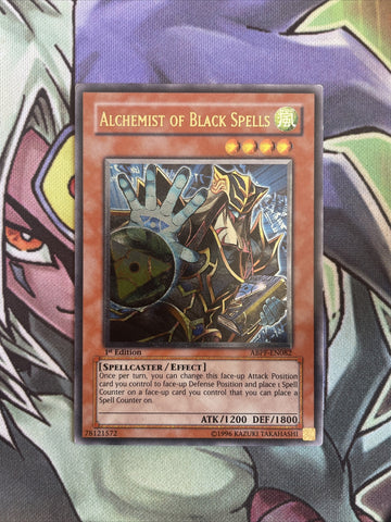 ABPF-EN082 Alchemist Of Black Spells Ultimate Rare 1st Edition NM Yugioh Card