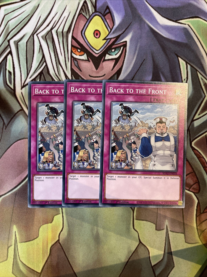SDAZ-EN036 x3 Back to the Front Common Excellent Condition Yugioh